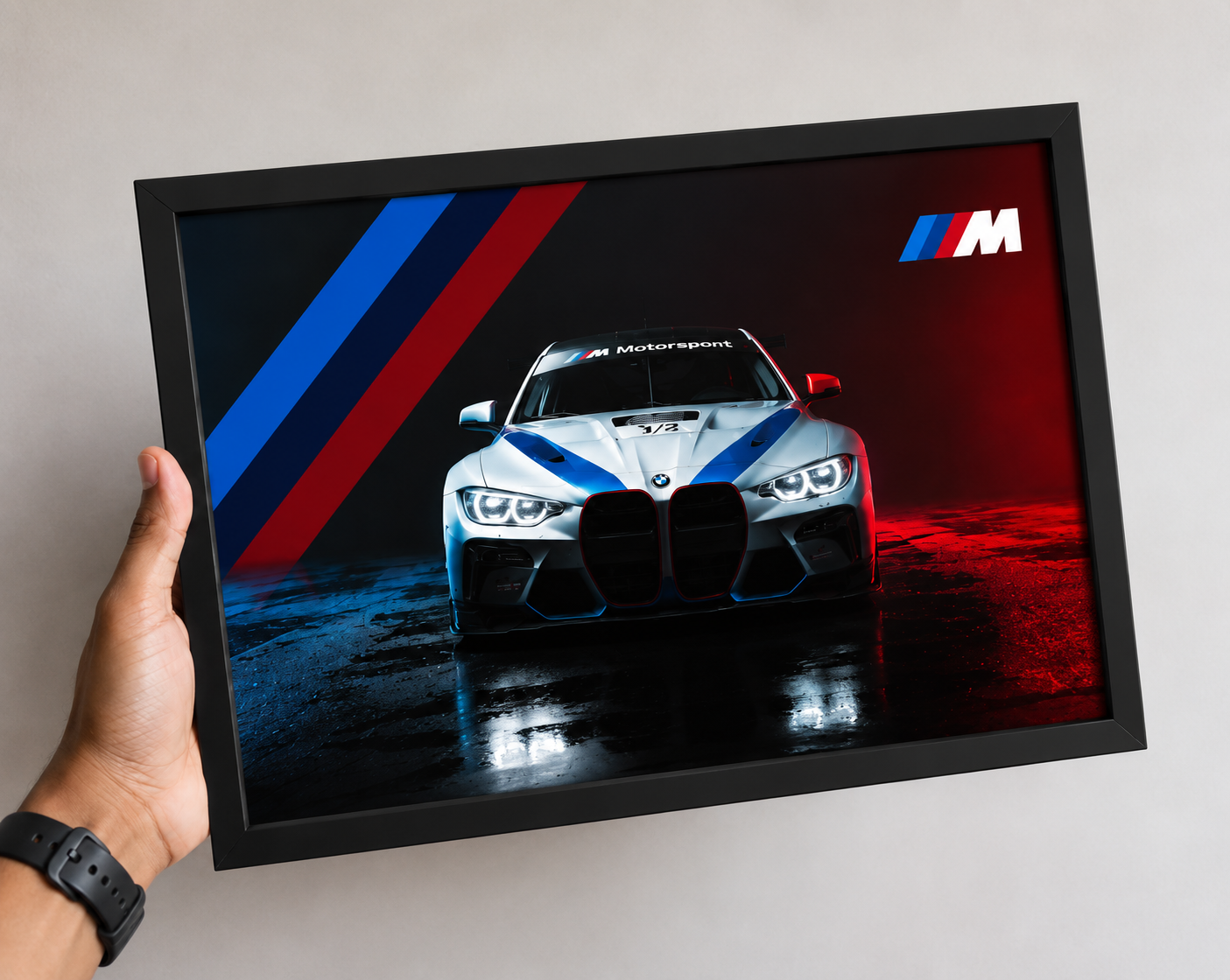 BMW M Series Premium Wall Frame (Black Frame)
