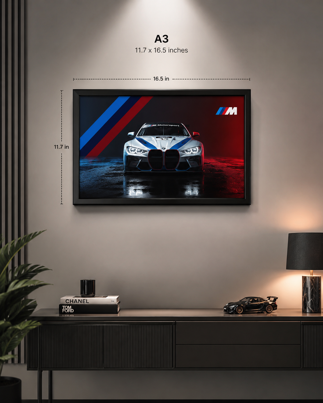 BMW M Series Premium Wall Frame (Black Frame)